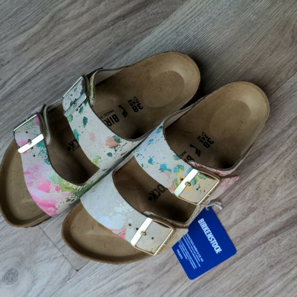 Birkenstock Arizona Flower Crush Suede Sandals - Picture 3 of 12